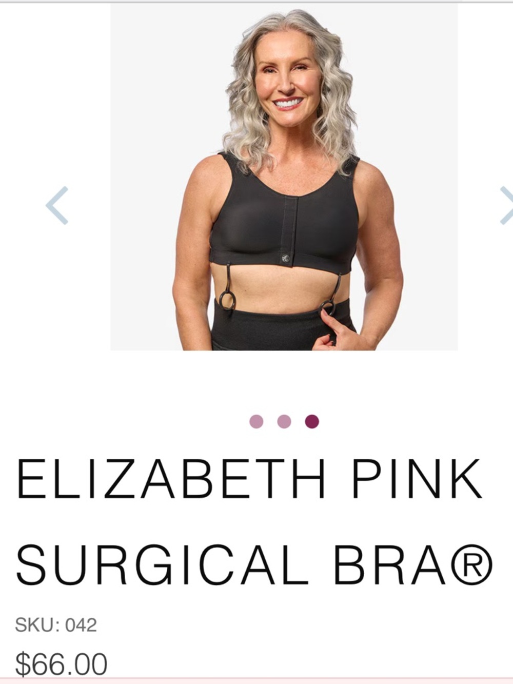 Masthead Elizabeth Pink Surgical Bra® in black –  Post-Op Comfort